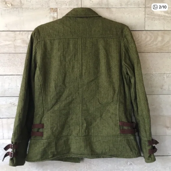 Columbia XCO Women's Equestrian Jacket Green Herringbone jacket - Picture 2 of 7